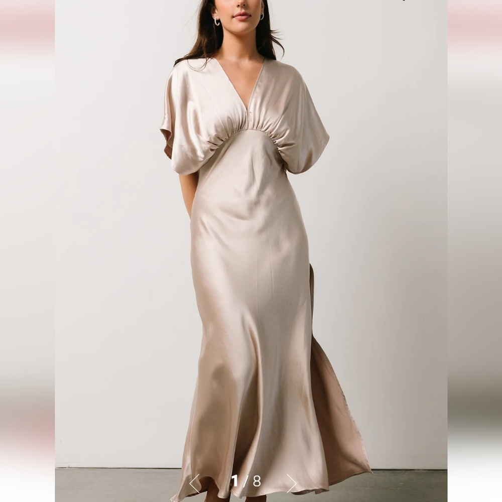 Baltic Born/Dress Forum Anita Satin Dress - Champagne